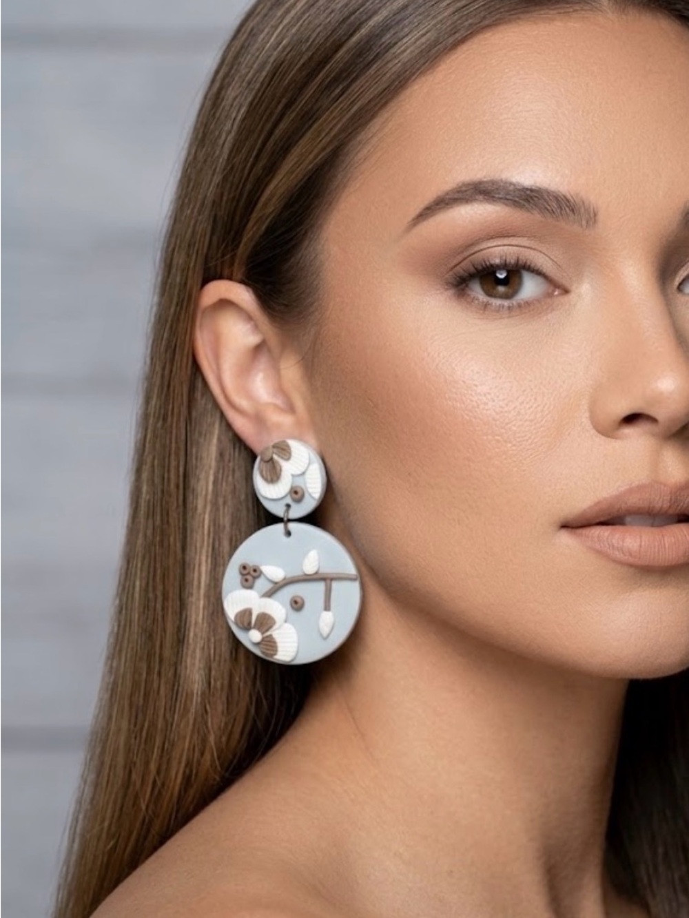 Sage Blossom Dangle Earrings